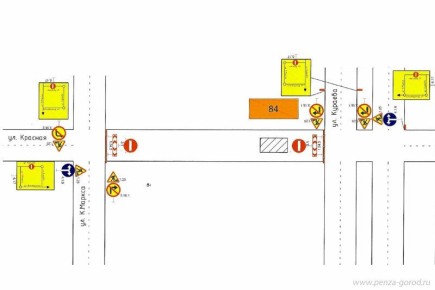 На улице Красной временно изменена схема организации движения
