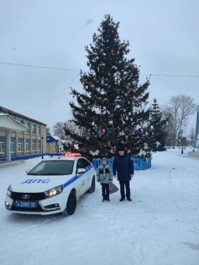 В рамках акции "Елка желаний" сотрудники полиции исполнили мечту школьника в Лопатинском районе
